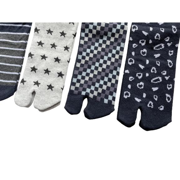 足袋ソックス メンズ 快適5足セット かかと付き 綿混素材 靴下 25-27cm（柄はお任せ）B06 |  | 07