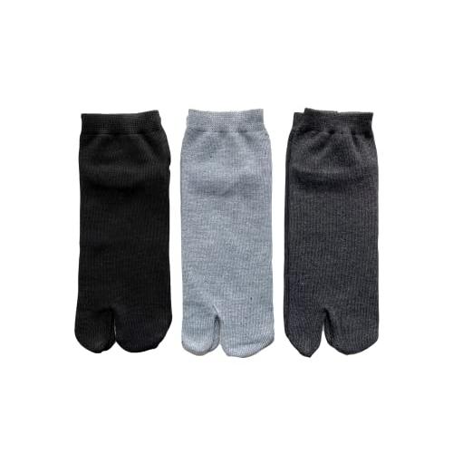 メンズ 足袋ソックス 3足セット くるぶし丈 薄手 夏用 スポーツ対応 25-27cm ショート たび靴下 速乾 通気性（色はお任せ）B15 |  | 02