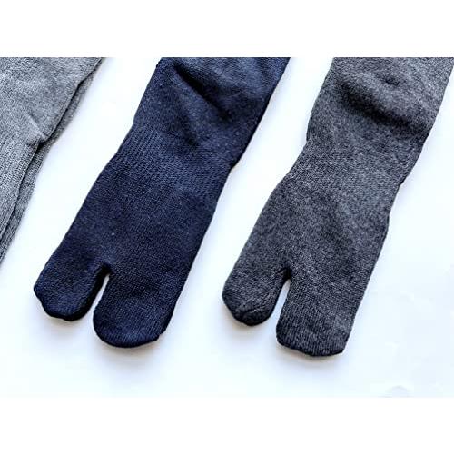 足袋 ソックス メンズ 無地 足袋型 靴下 綿混 たびソックス 夏 足底 サポーター付 黒 25-27cm 4足セット (4色4足組) B18 |  | 04