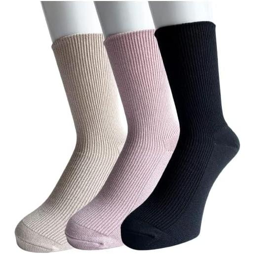 日本製 靴下 レディース 口ゴムなし ゆったり靴下 足元らくらく 22-24cm 3色3足組 C09 | 