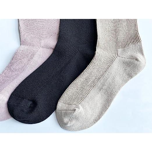 日本製 靴下 レディース 口ゴムなし ゆったり靴下 足元らくらく 22-24cm 3色3足組 C09 |  | 03