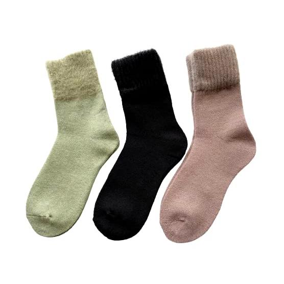 靴下 レディース 暖かい パイル ソックス 秋冬 あたたかい 厚手 柔らかい のびのびパイルソックス 無地 3足組（色はお任せ）C27 |  | 04