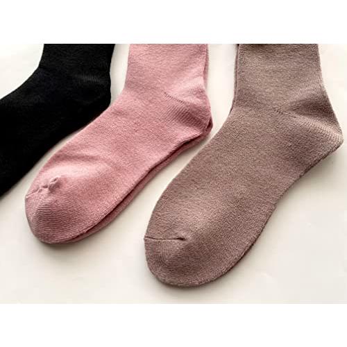 靴下 レディース 暖かい パイル ソックス 秋冬 あたたかい 厚手 柔らかい のびのびパイルソックス 無地 3足組（色はお任せ）C27 |  | 06