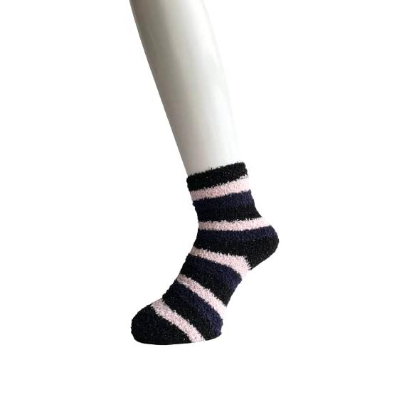 靴下 レディース セット ルームソックス 冬 あたたかい ふわふわ もこもこ靴下 ボーダー柄 23-25cm 5足セット（柄はお任せ）C28 |  | 03