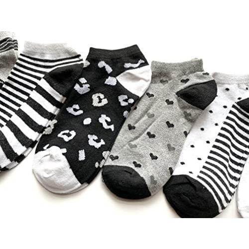 靴下 レディース スニーカーソックス  セット 綿混 モノトーン柄  くるぶし丈 23-25cm お買得7足組（柄はお任せ） C31 |  | 05