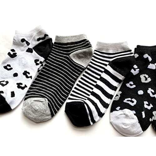 靴下 レディース スニーカーソックス  セット 綿混 モノトーン柄  くるぶし丈 23-25cm お買得7足組（柄はお任せ） C31 |  | 06