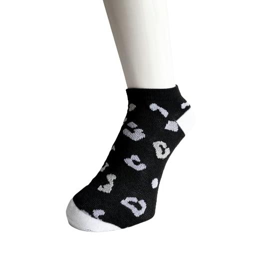 靴下 レディース スニーカーソックス  セット 綿混 モノトーン柄  くるぶし丈 23-25cm お買得7足組（柄はお任せ） C31 |  | 08