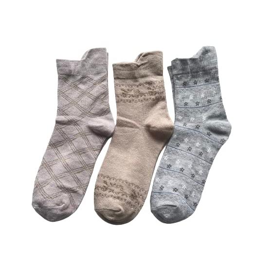 介護用 暖かい 片手で履ける レディース靴下 履きやすい 綿混 22-24cm お歳暮ギフト 3足セット（色はお任せ）C52 |  | 06