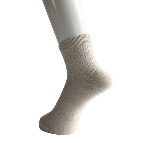 靴下 レディース リブ ソックス 麻混 薄手 春 夏用 おしゃれ パンプス ソックス 23-25cm 5足セット（色はお任せ） C58 |  | 01