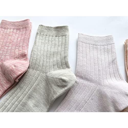 靴下 レディース リブ ソックス 麻混 薄手 春 夏用 おしゃれ パンプス ソックス 23-25cm 5足セット（色はお任せ） C58 |  | 04