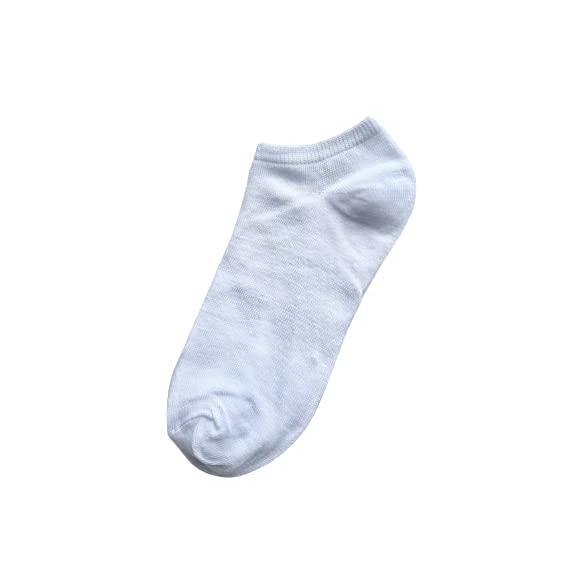 レディース くるぶしソックス 白 綿混 薄手 春夏用 スニーカーソックス