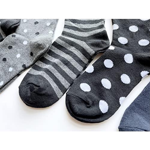 ソックス レディース 薄手 夏 モノトーン 綿混 口ゴムなし らくらく 靴下 レディース かわいい おしゃれ 5足セット（柄はお任せ） C84 |  | 05