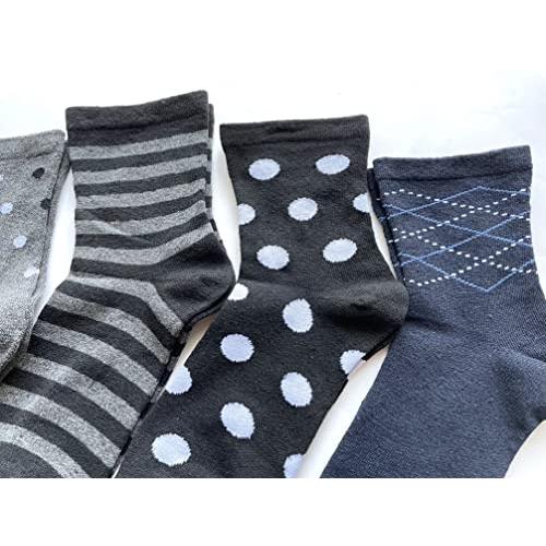 ソックス レディース 薄手 夏 モノトーン 綿混 口ゴムなし らくらく 靴下 レディース かわいい おしゃれ 5足セット（柄はお任せ） C84 |  | 07