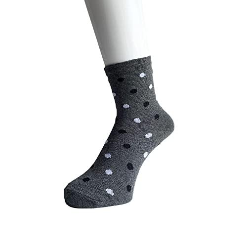 ソックス レディース 薄手 夏 モノトーン 綿混 口ゴムなし らくらく 靴下 レディース かわいい おしゃれ 5足セット（柄はお任せ） C84 |  | 08