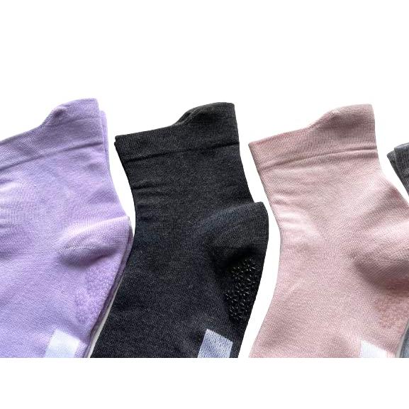 靴下 レディース お中元 滑り止め付 名前が書ける 片手で履ける 靴下 介護 履きやすい 施設 病院 5色5足セット C95 |  | 04