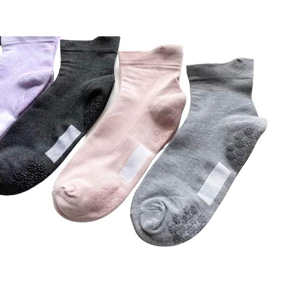 靴下 レディース お中元 滑り止め付 名前が書ける 片手で履ける 靴下 介護 履きやすい 施設 病院 5色5足セット C95 |  | 05