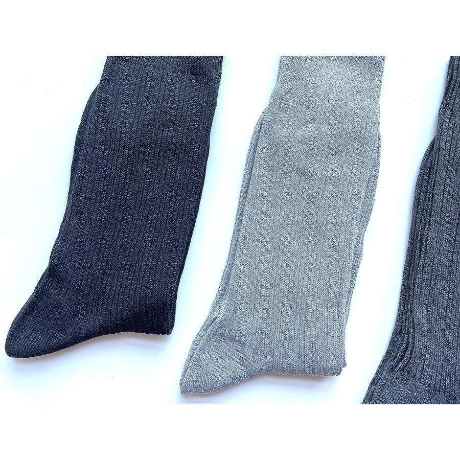 靴下 メンズ セット ソックス あったか 吸湿発熱 冷え取り 紳士 ビジネス リブソックス 25-27cm 4足セット（色お任せ）D06 |  | 05