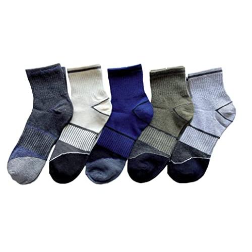 スポーツソックス メンズ セット 5P ビジネス ソックス くるぶし リブ靴下  綿混 スポーツ 薄手 春 夏 25-27cm 5足セット（色はお任せ） D18 | 