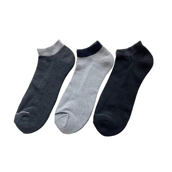 メンズ スポーツソックス 3足セット くるぶし ショート丈 夏用 大きいサイズ 27-29cm 吸汗速乾 （色はお任せ） D22 |  | 03