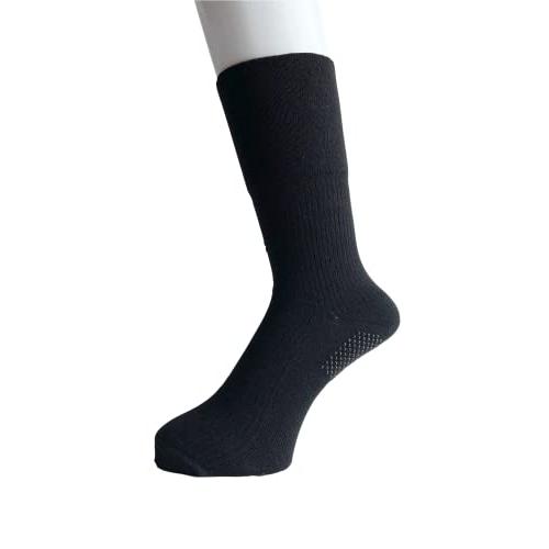 靴下 メンズ ビジネスソックス 口ゴムなし すべり止め付 靴下 紳士 綿混 口ゴムなし 25-27cm 3足セット（色はお任せ）E06 |  | 04