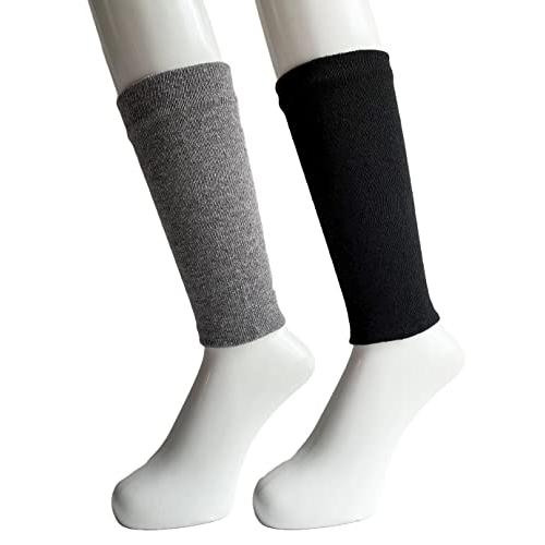 レッグウォーマー シルク 冷え対策 メンズ あったか 毛混 二重編み 足首ウォーマー 約24cm丈 2組セット（色はお任せ） R01 |  | 08