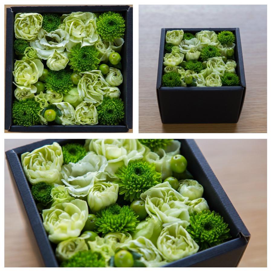 フラワーボックス ブラック 生花 フラワーギフト アレンジメント プレゼント お祝い 誕生日 記念日 敬老の日 ライム ピンク レッド オレンジ ホワイト グリーン |  | 10