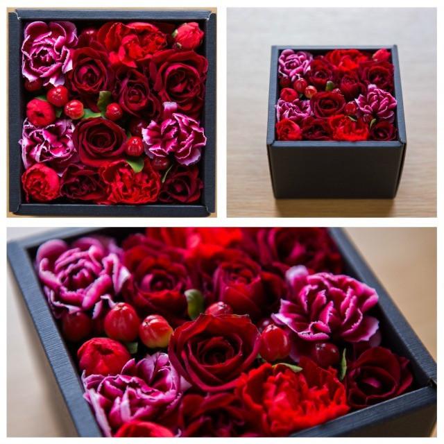 フラワーボックス ブラック 生花 フラワーギフト アレンジメント プレゼント お祝い 誕生日 記念日 敬老の日 ライム ピンク レッド オレンジ ホワイト グリーン |  | 07