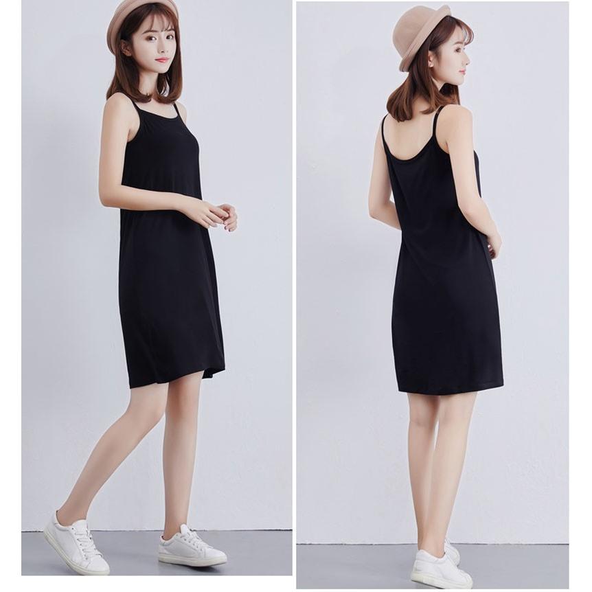 ルームウェア ワンピース キャミソール 部屋着 カットソー インナーコーデ　ペチコート 秋ナイトウェア Aライン ひざ丈 膝丈 ロング マキシ 透け防止 シンプル |  | 11