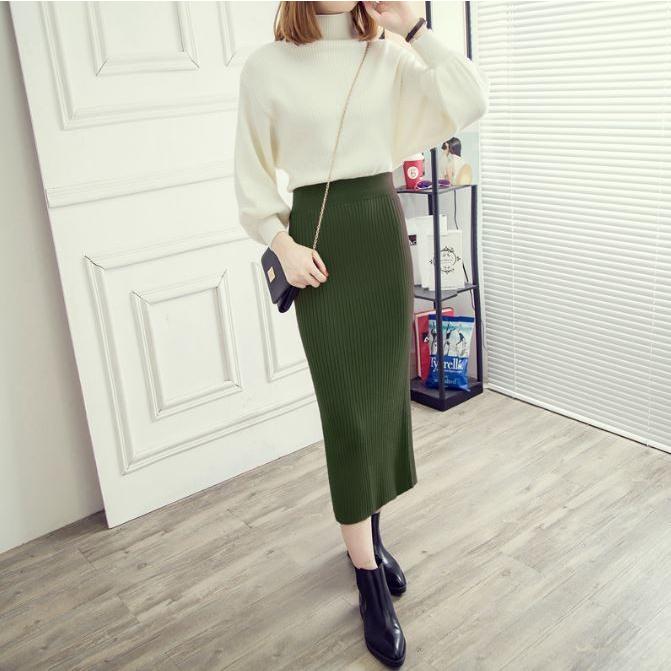 タイトスカート レディース ニット コットン タイト スカート スリット ハイウエスト ミモレ丈 ロング ロング丈 秋 冬 女子会 デート 普段使い 旅行 |  | 07