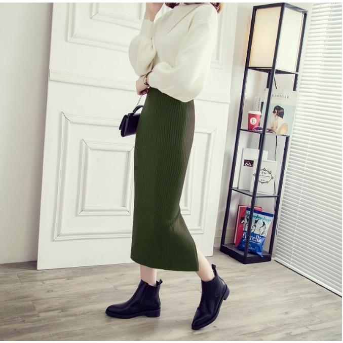 タイトスカート レディース ニット コットン タイト スカート スリット ハイウエスト ミモレ丈 ロング ロング丈 秋 冬 女子会 デート 普段使い 旅行 |  | 08
