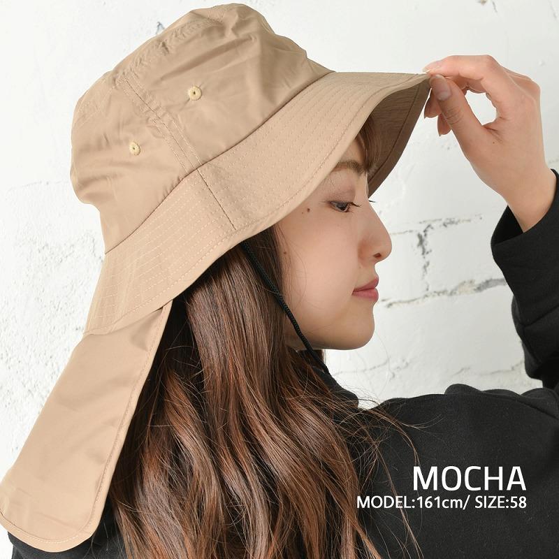 サーフハット 2way あご紐付き 帽子 UVカット 吸水速乾 軽量 紫外線 日焼け対策 UPF50+ レディース メンズ キッズ ネックカバー ポケット付き アウトドア |  | 05