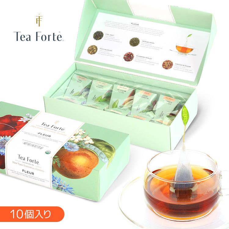 ティーフォルテ TEA FORTE フルール シングル 10個入り 紅茶 ギフト ティーバッグ ボックス オーガニック ハーブティー
