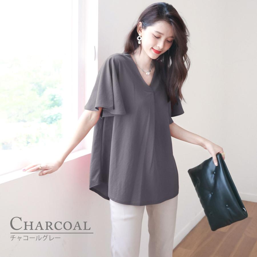 tシャツ レディース ゆったり 細見え 50代 カットソー トップス