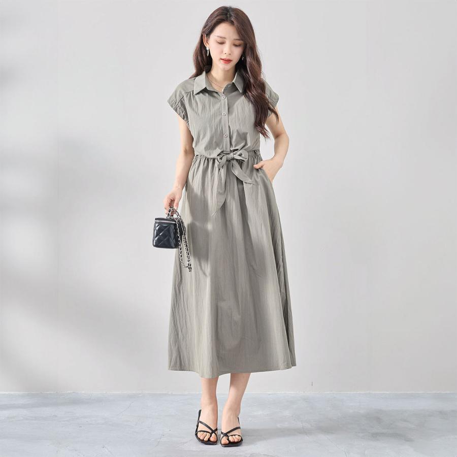 シャツワンピース ロング ワンピース レディース 40代 夏 きれいめ 春