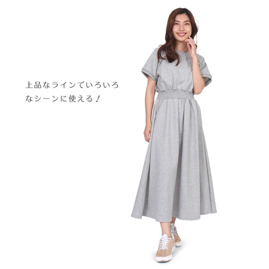 Sale 10 Off スウェットワンピース 半袖 大人 かわいい スエット ニット ロング ワンピース レディース ブラウジングワンピース 服 春 夏 カジュアル ロングワンピース Fieldfoundation Org