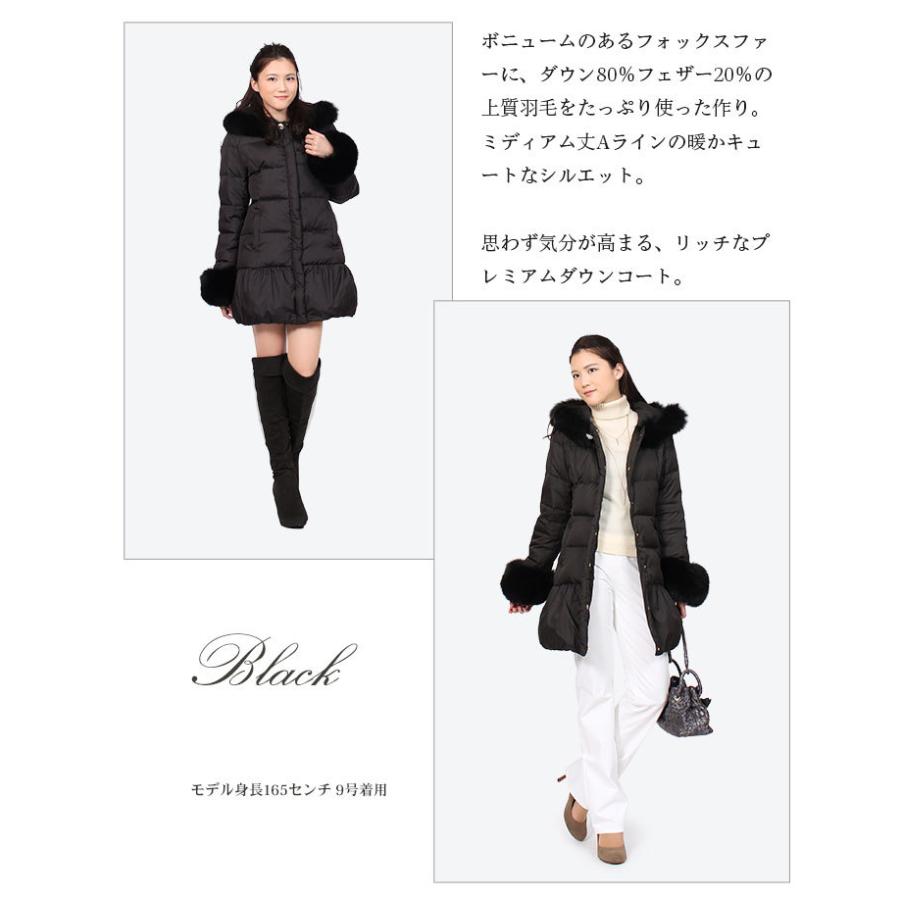 ダウンコート レディース 軽量 高品質 リアル フォックス ファー 40代