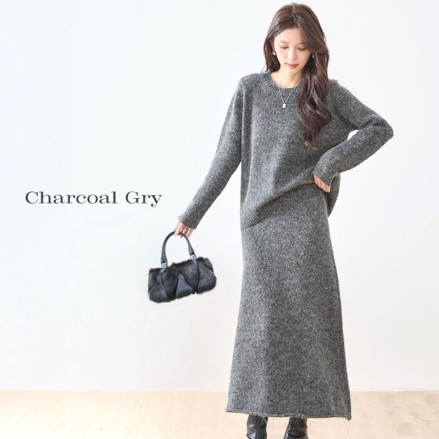 セットアップ レディース ニット 秋冬 冬 40代 50代 30代 60代 コーデ