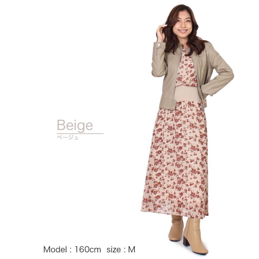 ワンピース レディース 花柄 秋 春 きれいめ ロング 40代 上品 ミモレ  