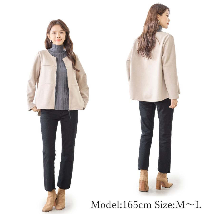 ジャケット レディース ノーカラージャケット 春 秋 50代 40代
