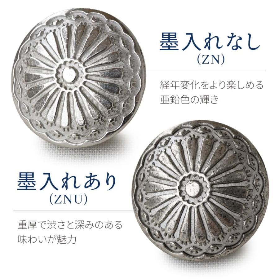 真鍮 コンチョボタン 飾りボタン 手芸 2個 4個 1セット 足つき 13mm