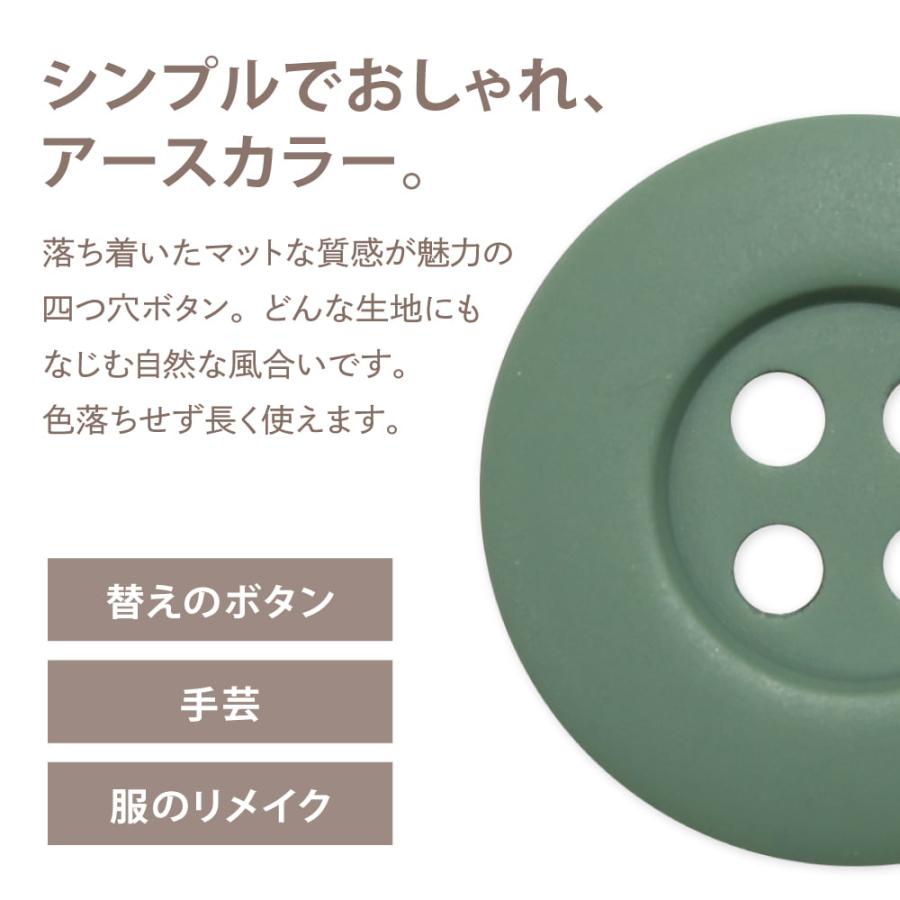 日本製 ボタン ツヤなし マット 10個セット 15mm/18mm カゼスター