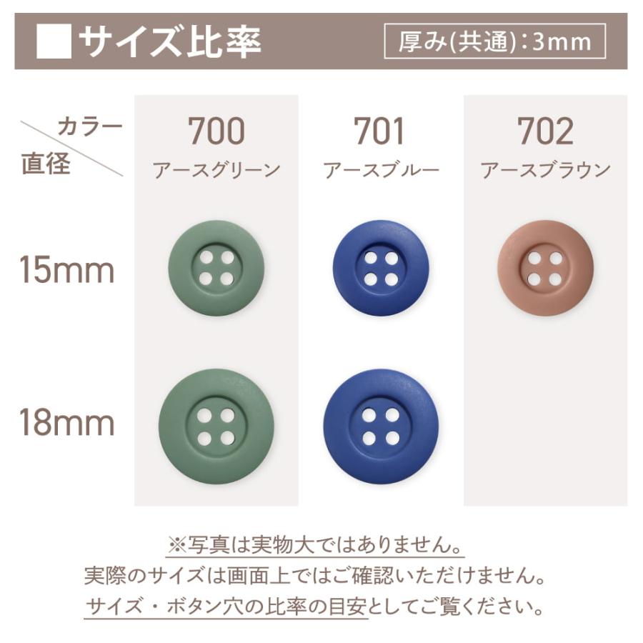 日本製 ボタン ツヤなし マット 10個セット 15mm/18mm カゼスター