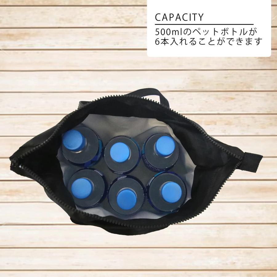 保温 バッグ 保冷 ゴルフ カートバッグ 6L トート ブラック 丈夫