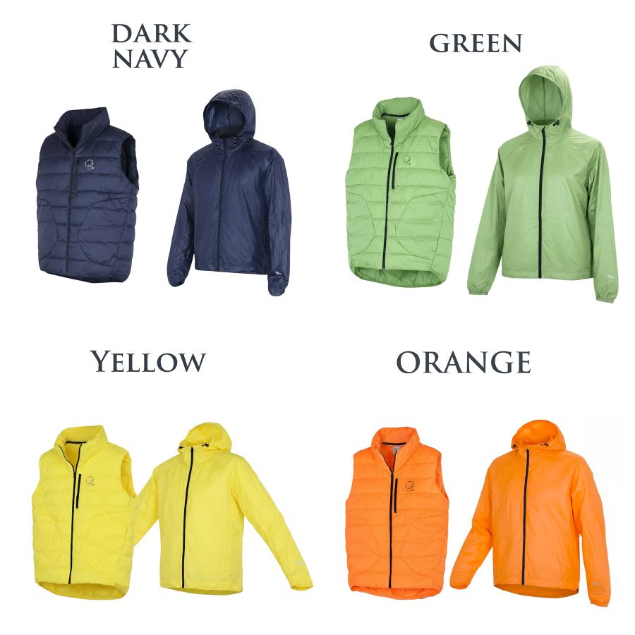 ダウンベスト メンズ ウインドシェル 軽量 中綿 暖かい 撥水 Ingenio