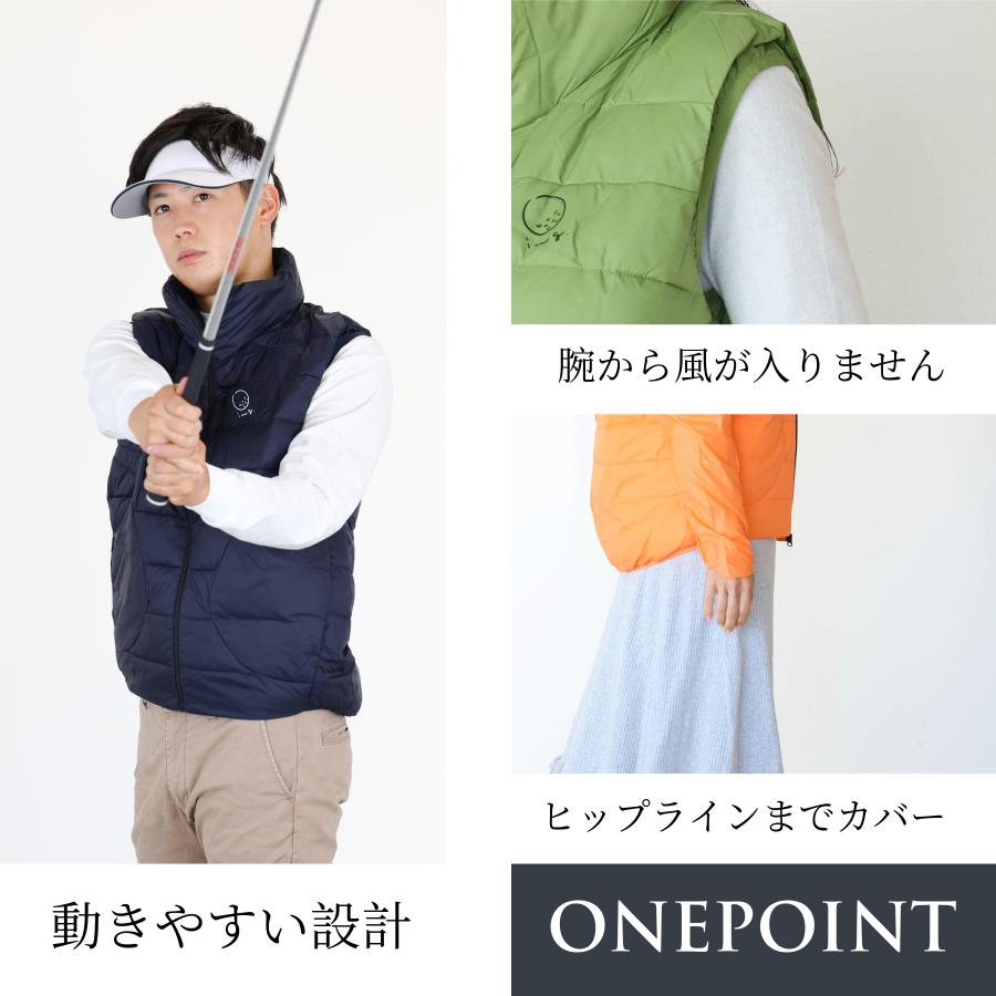 ダウンベスト レディース メンズ ウインドシェル 軽い 中綿 暖かい 撥