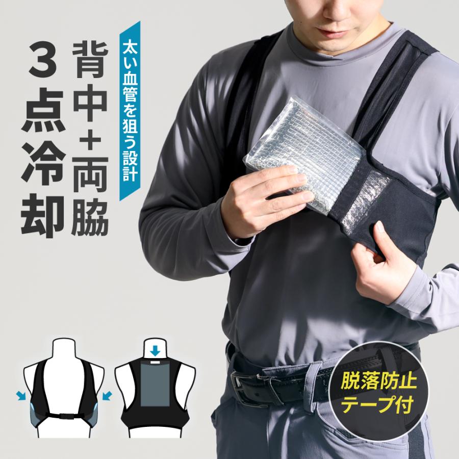 大型保冷剤6個付】 アイスベスト 冷却ベスト 男女兼用 メンズ