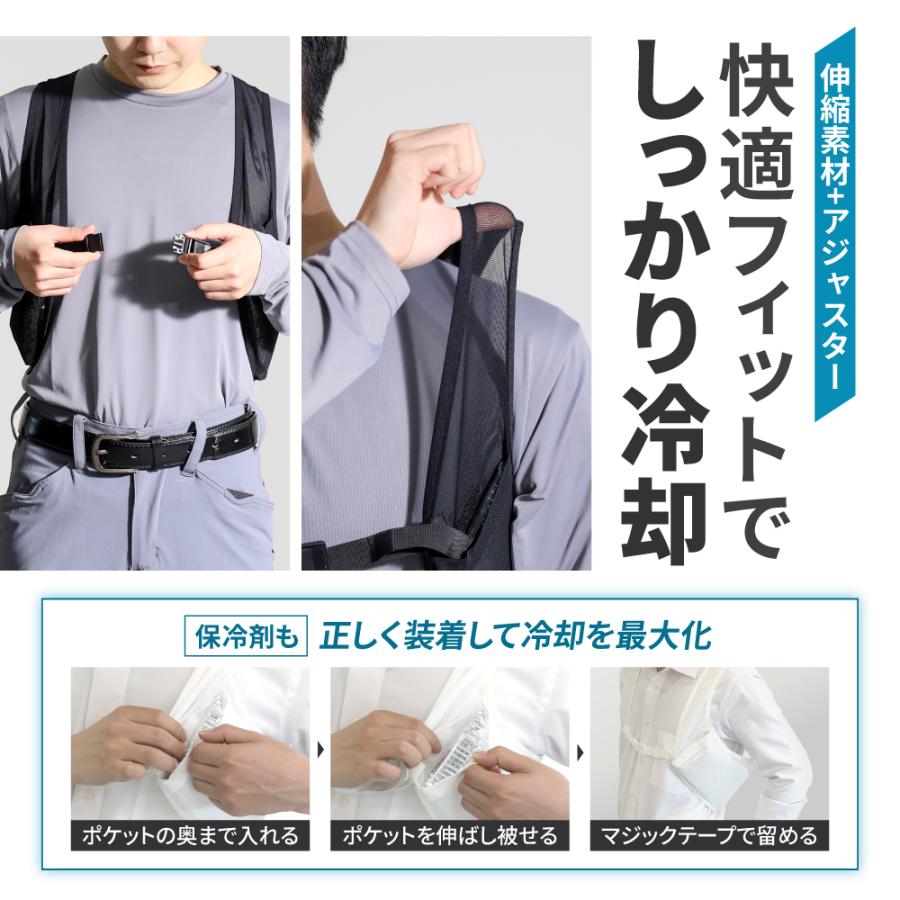 【最高に涼しい！新品 】保冷剤120個 冷却ベスト M 20セット 大型保冷剤6個付】 アイスベスト 冷却ベスト 男女兼用 メンズ