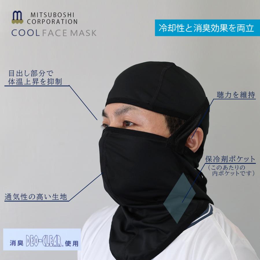 フェイスカバー ひんやりマスク 保冷剤3つ付き フェイスマスク ネック