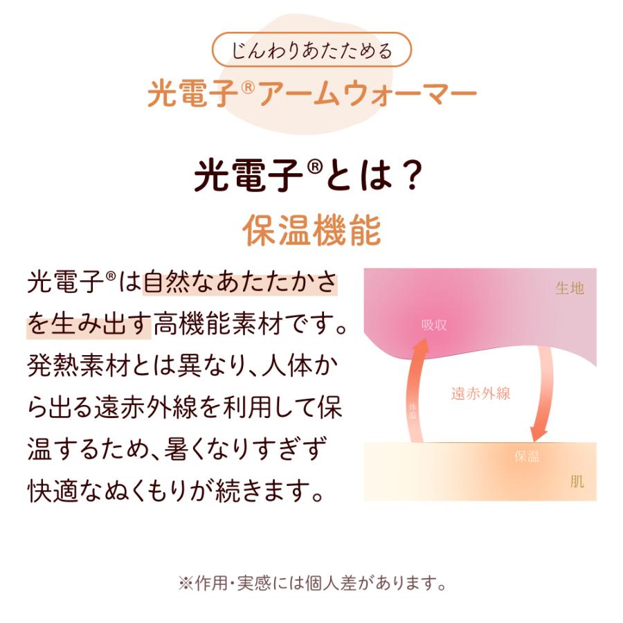 アームウォーマー 光電子 暖かい ショート アームカバー 日本製 遠