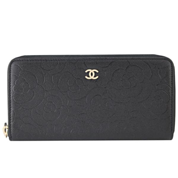 シャネル CHANEL 財布 2022 春夏 新作 カメリア 長財布 キャビアスキン シャネル CHANEL 財布 2022 春夏 新作 カメリア 長財布 キャビアスキン